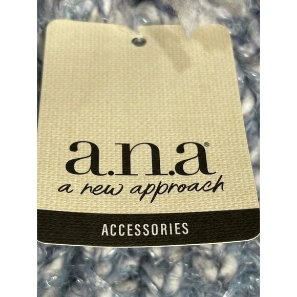 a.n.a Womens Blue Marled Yarn Pom-Pom Beanie Hat One Size - Picture 6 of 8